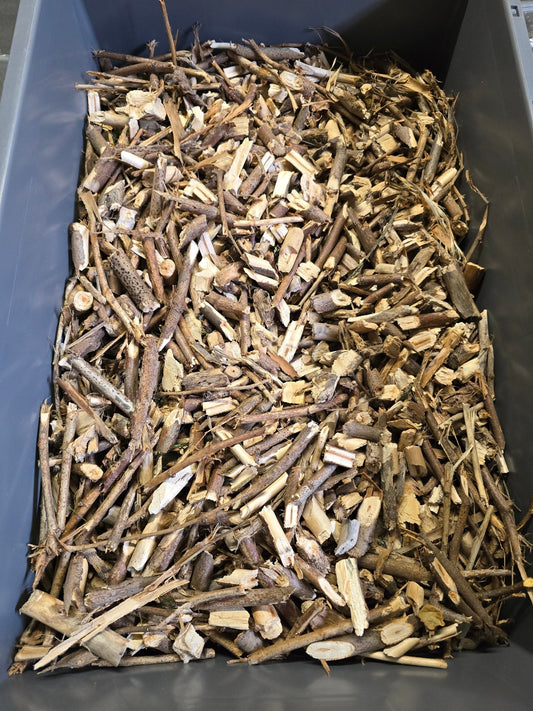 Bois blanc broyé
